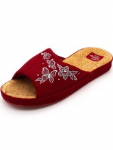 Женские тапочки TinGo с анатомической пробковой стелькой HL42317 (красные, бабочки)